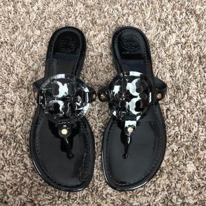 Tory Burch Miller Sandals- Patent Leather (Black)